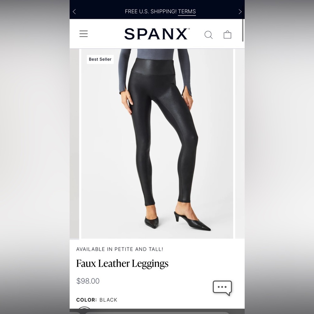 Spanx faux leather leggings